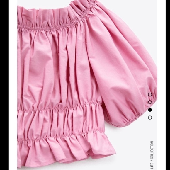 NEVER WORN Zara Poplin Crop Top - Picture 2 of 4